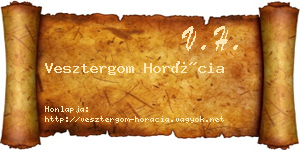 Vesztergom Horácia névjegykártya